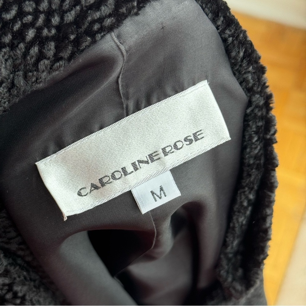 Caroline Rose Abstract Button Black Jacket Size M - Picture 7 of 7